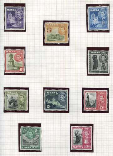 A collection of Malta stamps in nine albums plus stock book ...