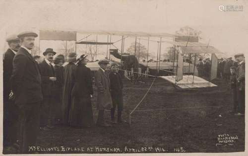 HORSHAM. A group of 4 photographic postcards of aviation int...