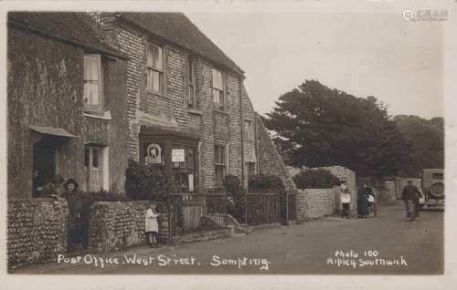 SOMPTING. A collection of 30 postcards and 3 photographs of ...