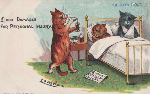 A collection of 32 postcards by Louis Wain, the majority fea...