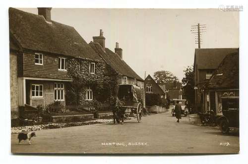 A collection of 48 postcards of Sussex villages, including p...