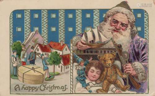 Two albums containing approximately 260 greetings postcards,...