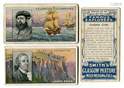 A set of 50 Smiths 'Famous Explorers' cigarette cards 1911.