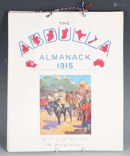 ADVERTISING. An Abdulla Cigarettes Almanack calendar for 191...