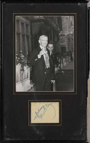 AUTOGRAPHS. An autographed leaf signed by Fred Astaire, moun...