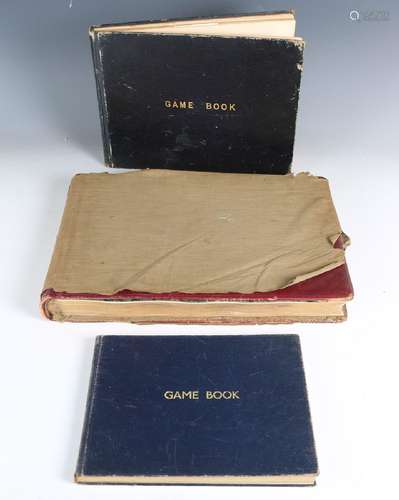 HUNTING. A group of three game books, circa 1902-1980, proba...