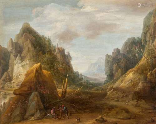 Wayfarers in a Mountainous Landscape