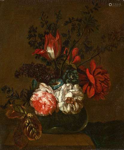 Still Life of Flowers in a Glass Vase