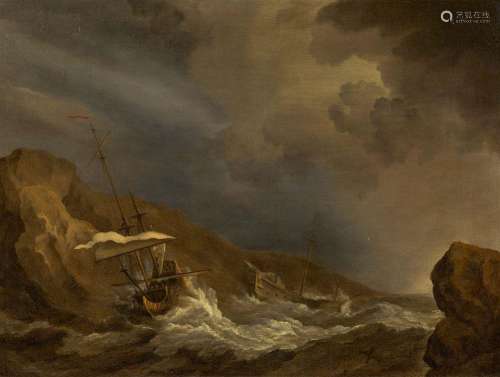 Shipwreck in Stormy Seas