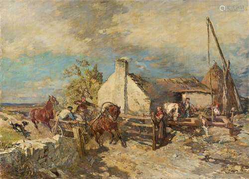 Estonian Farmers at the Farmstead