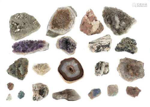 Mineraliensammlung unterschiedlicher Herkunftsländer, 21-tlg...
