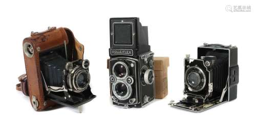 3 Kameras Rolleiflex 3,5, Franke & Heidecke, Braunschwei...