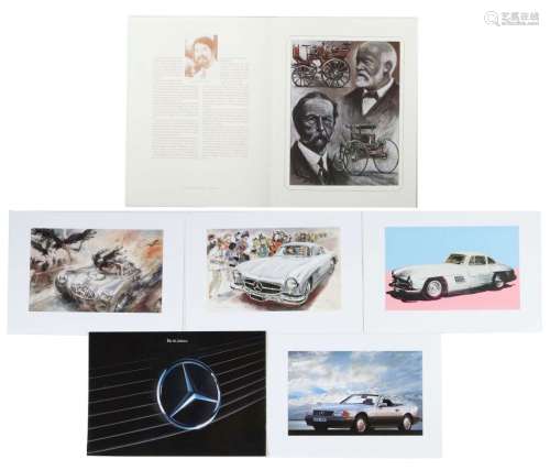14 Mercedes-Benz-Plakate 6x Galerie Auto und Kunst, 2 identi...