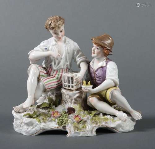 Figurengruppe ''Gärtnerjungen'' Herzoglich Aechte Porcelain ...