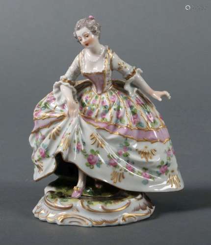 Figurine ''Kriolinendame'' Wien, 1890-1920, Porzellan, glasi...