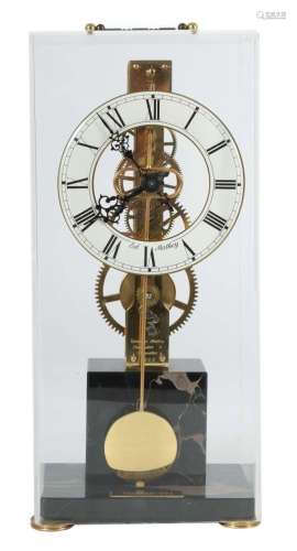 Edmond Mathey Skelett-Uhr Schweiz, wohl um 1983, Ziffernring...