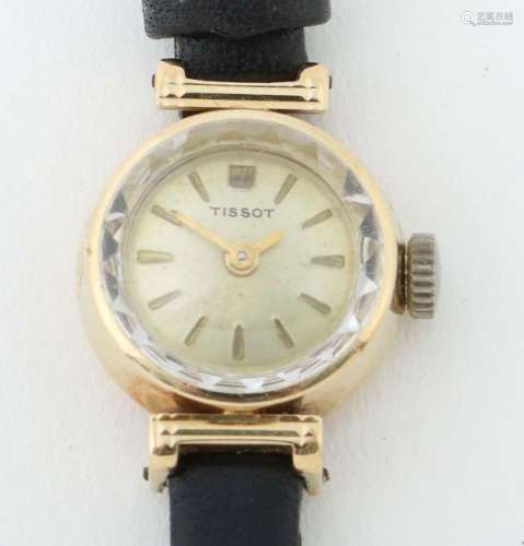 Damenarmbanduhr Tissot 1960er/70er, Schweiz, Gelbgold 585, r...