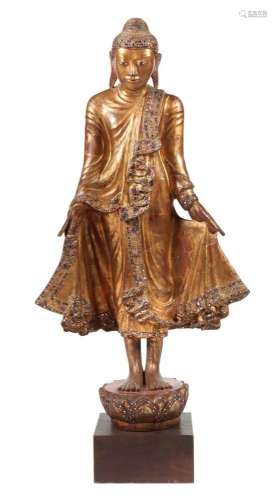 Stehender Buddha im Mandalay-Stil Myanmar, 20. Jh., Metallgu...