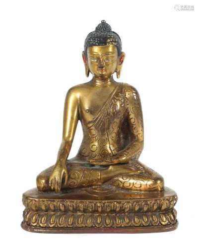 Buddha Shakyamuni Nepal, 2. Hälfte 20. Jh., Bronze/goldfarbe...