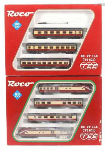 2 Packungen Roco, Spur H0, 1x Roco 43900 TEE Vt11.5 (VT 601)...