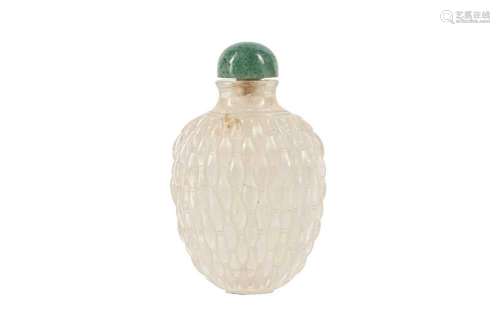 A CHINESE ROCK CRYSTAL SNUFF BOTTLE