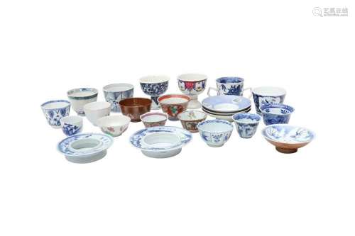 A COLLECTION OF CHINESE CUPS AND SAUCERS