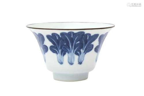 A CHINESE BLUE AND WHITE `CABBAGE` CUP FOR THE VIETNAMESE MA...