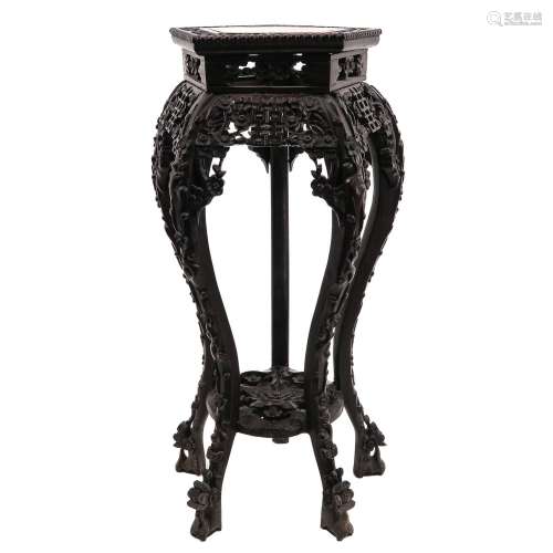 A Carved Marble Top Table