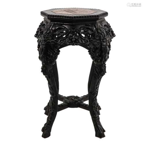 A Carved Marble Top Table