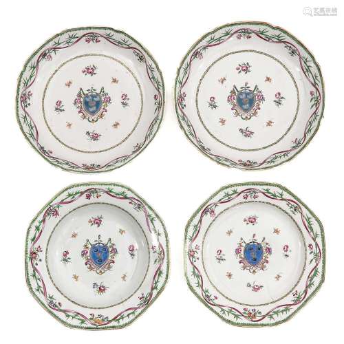 A Collection of 4 Armorial Plates