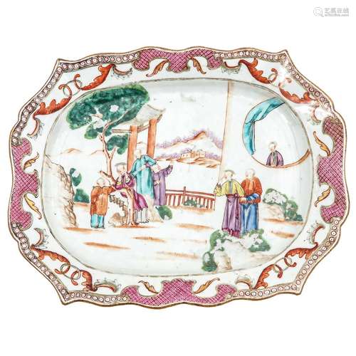 A Famille Rose Mandarin Serving Tray