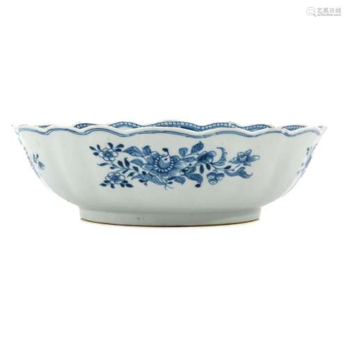 A Round Blue and White Chinese Bowl