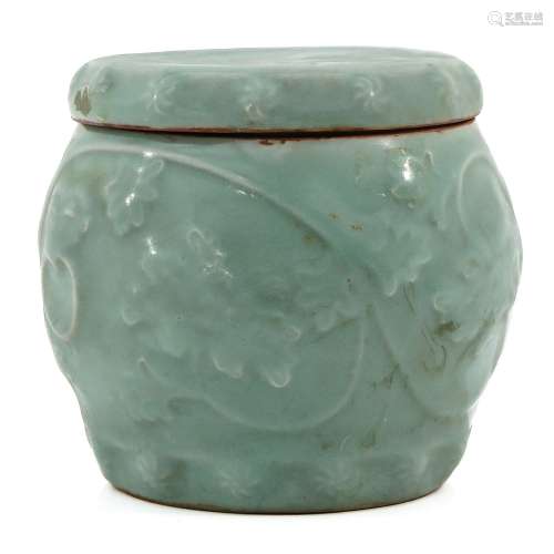 A Celadon Pot with Cover