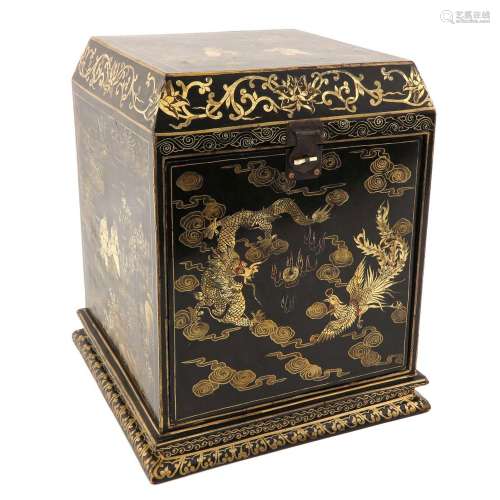 A Black Laquer Chinese Box