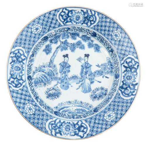 A Blue and White Plate