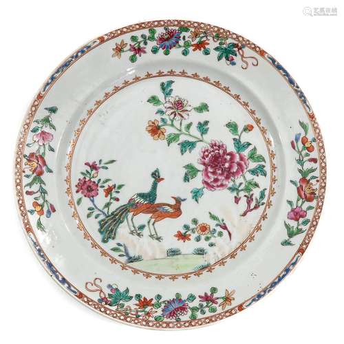 A Famille Rose Plate