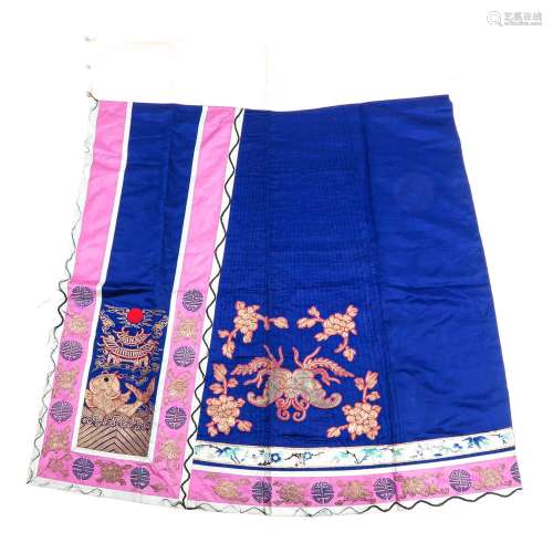 A Chinese Silk Embroidred Skirt