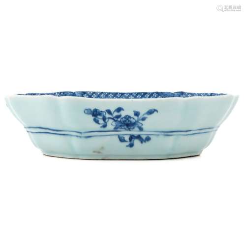 A Blue and White Serving Dish