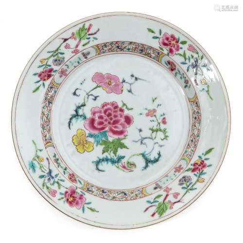 A Famille Rose Plate