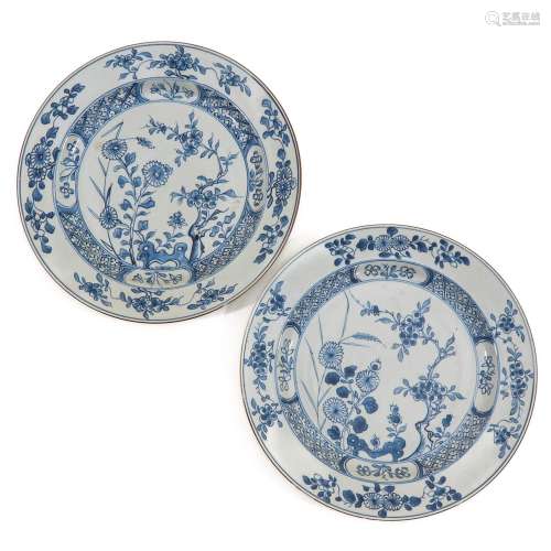 A Lot of 2 Blue and White Plates