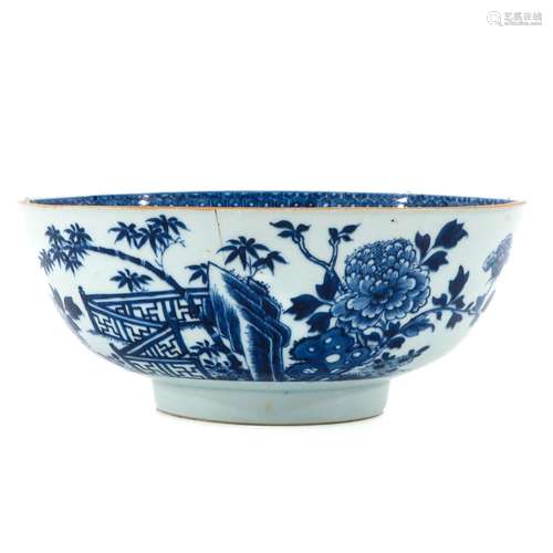 A Blue and White Serving Bowl