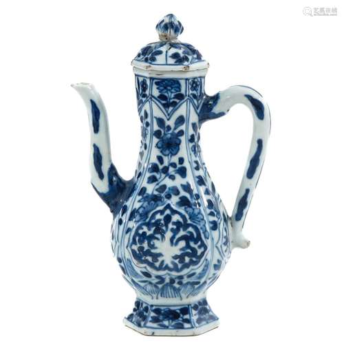 A Blue and White Pitcher