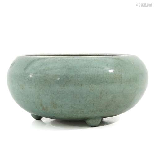 A Celadon Tripod Censer