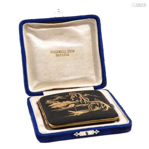 A Very Fine Engraved Cigarette Box