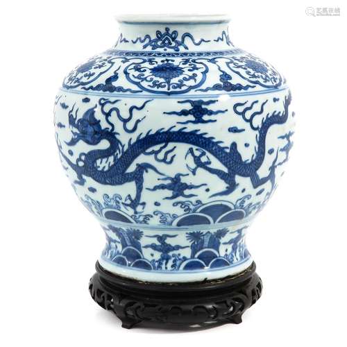 A Blue and White Vase