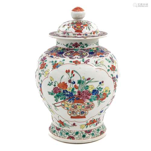 A Famille Rose Jar with Cover