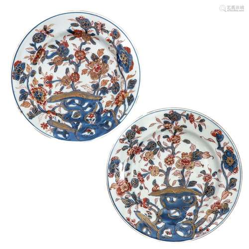 A Pair of Imari Plates