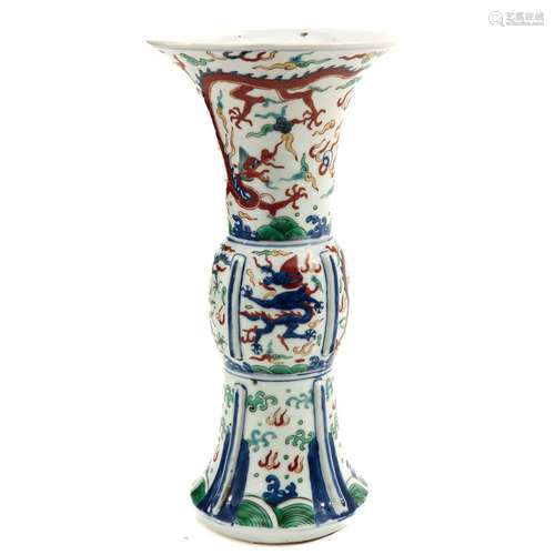 A Doucai Decor Gu Vase