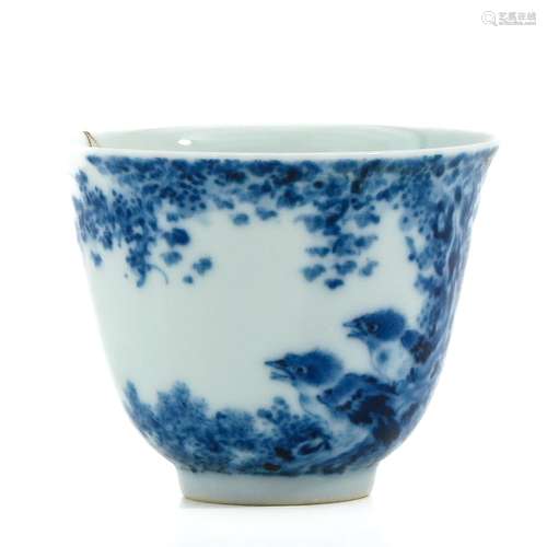 A Blue and White Cup