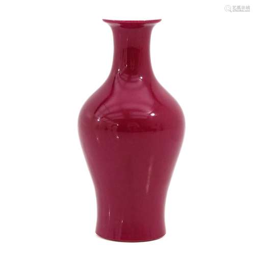 A Ruby Glaze Vase